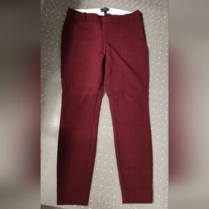 Women J. Crew Minnie Burgundy Pants size 4